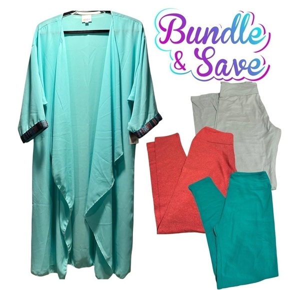 LulaRoe OS Soft Leggings One Size 2-10 Small-Large Checked Orange Multitone - Picture 12 of 15